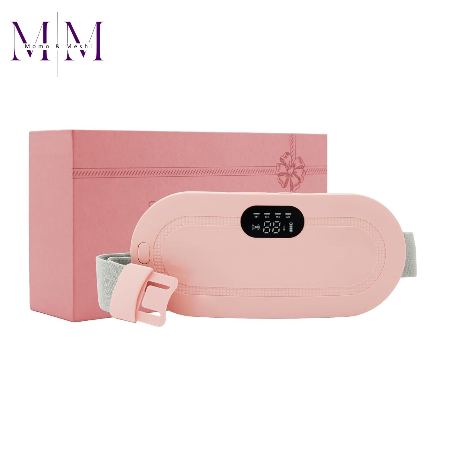 Period Cramp Relief Belt - Electric Heating Pad for Menstrual Pain with 3 Heat Levels and 4 Vibrating Massage Modes for Fast Period Pain Relief - Effective Stomach and Abdominal Comfort