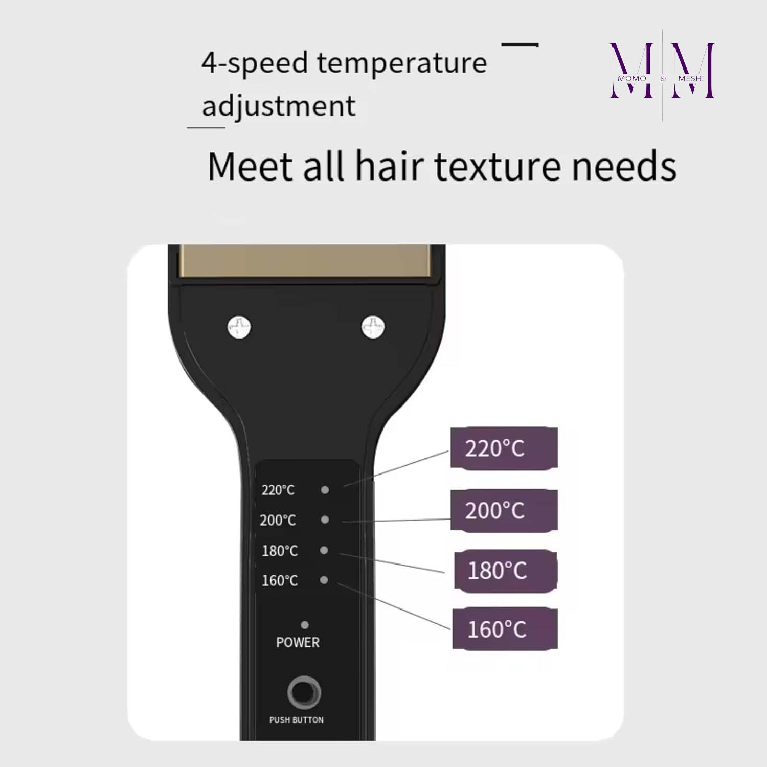 Hair Straightener - Professional Hair Straightener 4 Temperature Controls & Fast Heat - Hair Straightener Brush - Hair Accessories for Girls