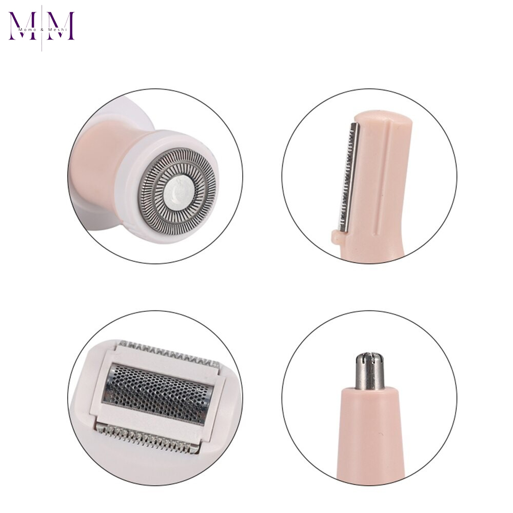 Hair Removal Machine - Flawless 4 in1 Electric Trimmer and Shaver - Rechargeable Eyebrow Razor - Hair Remover for Face and Full Body - Women Hair Shaver - Hair Cutting Razor