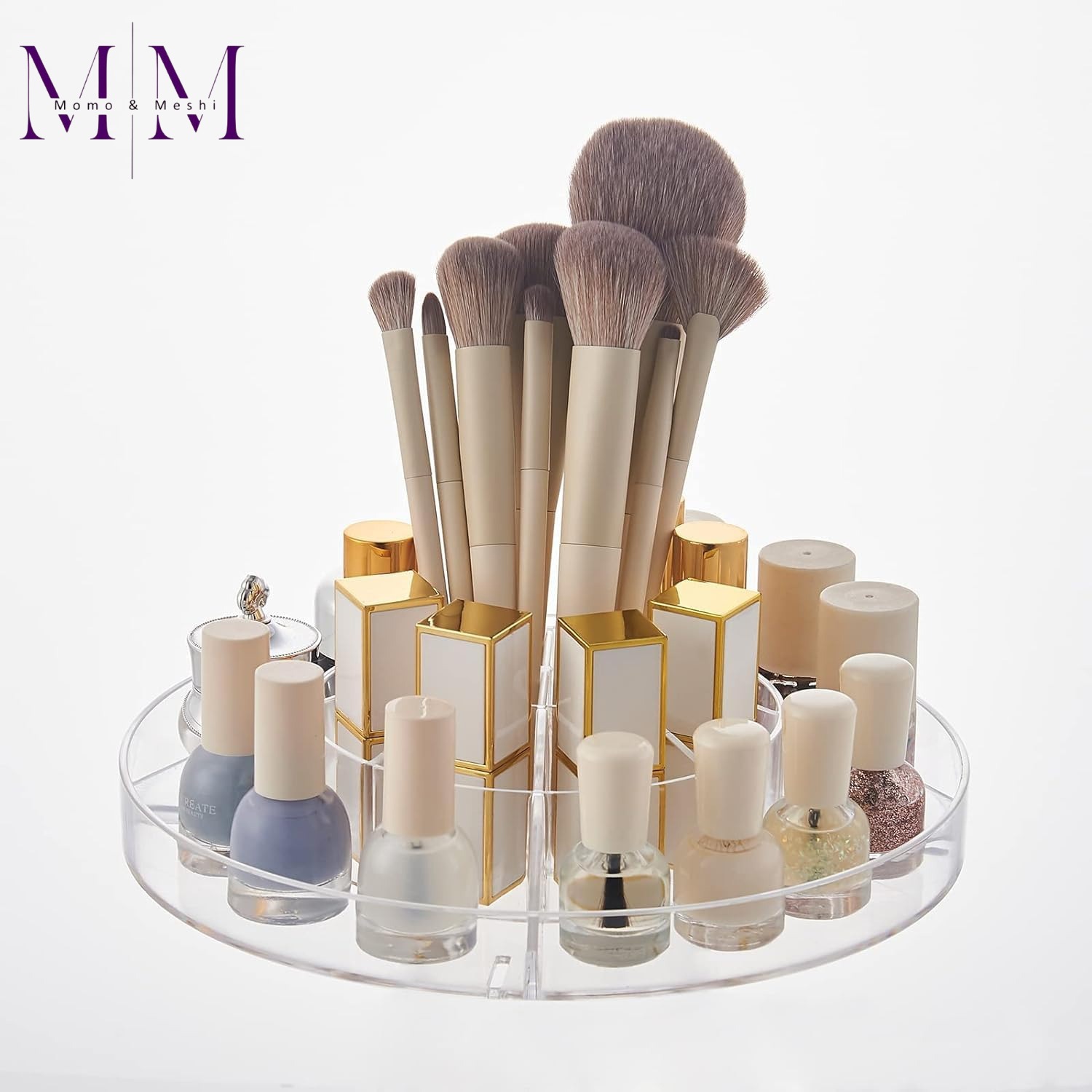 360° Rotating Makeup Organizer Stand - Cosmetic Organizer - Cosmetic Brush Case - Cosmetics Makeup Organizer - Acrylic Cosmetic Holder - Makeup Organizer by MOMO & MESHI