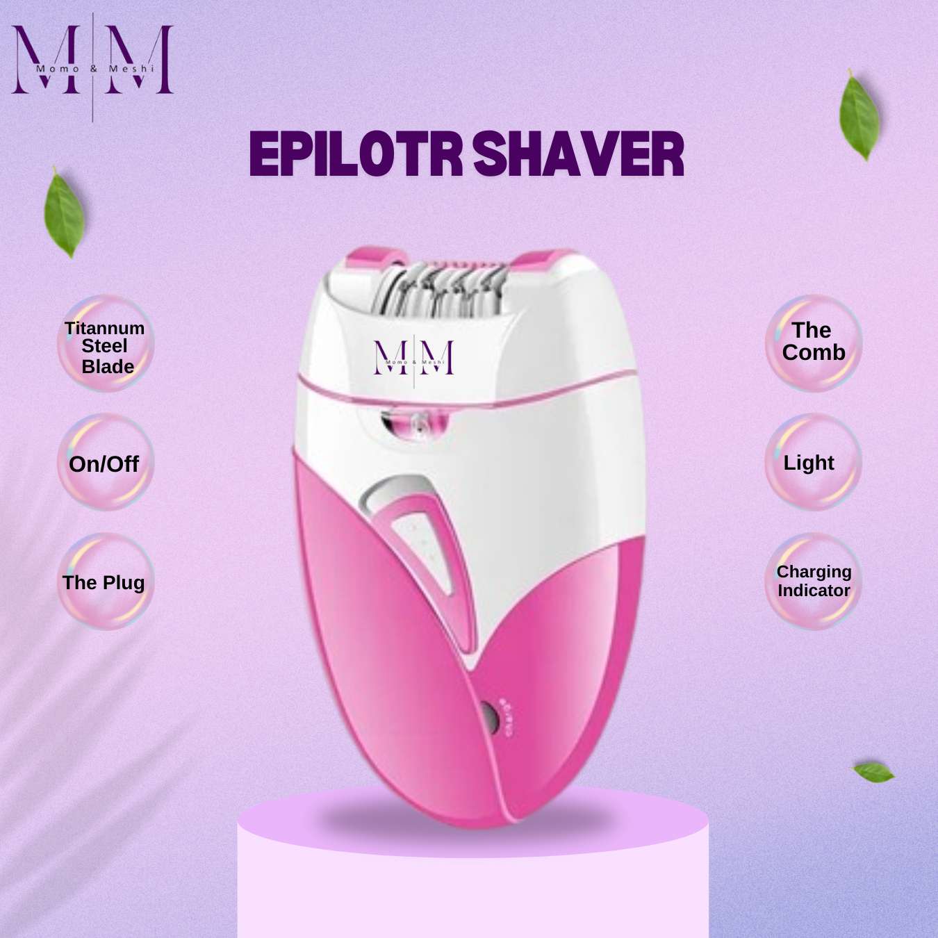 Rechargeable 189A Women's Epilator Shaver Depilator - Lady Hair Remover Tool - Women’s Facial Hair Remover - Best Mini Electric Female Shaving Machine Depilatory Use for Full Body - NEW Ladies Shaver