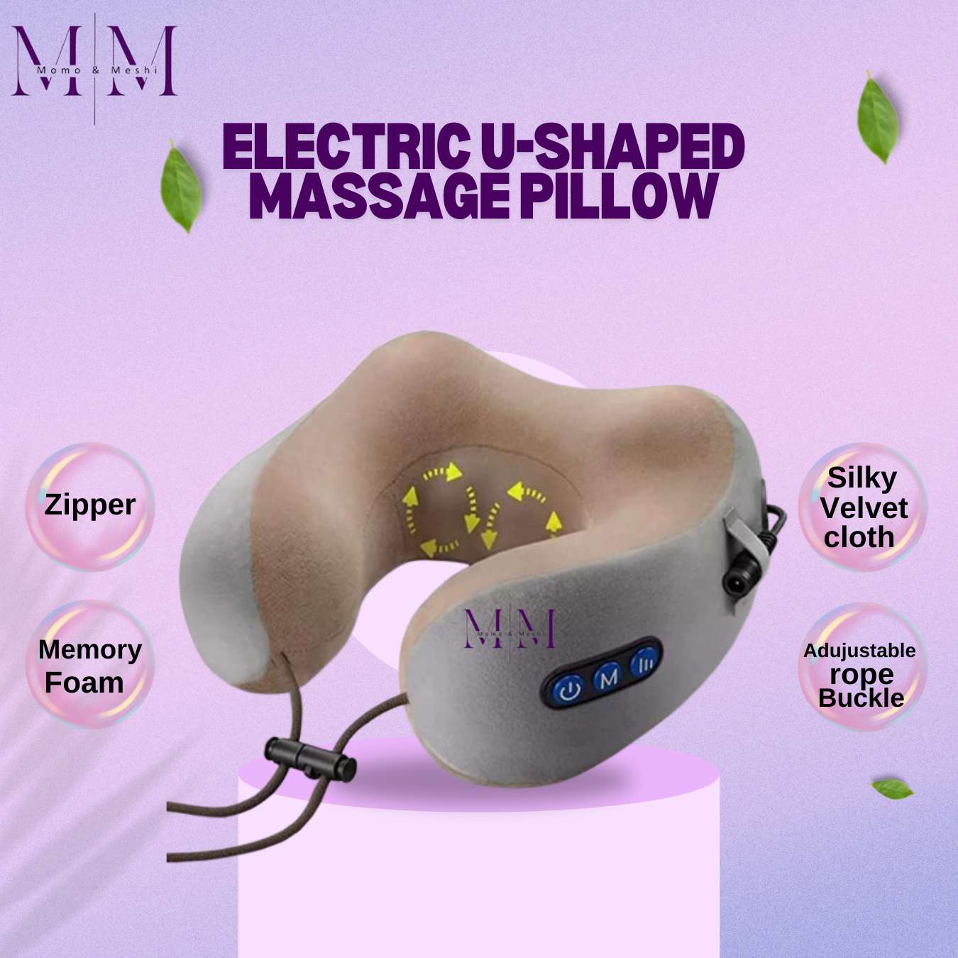 Compact And Versatile Electric U-Shaped Massage Pillow For Outdoor - Home, and Car Relaxation/massager, massager machine/ massager for body, and massager for neck