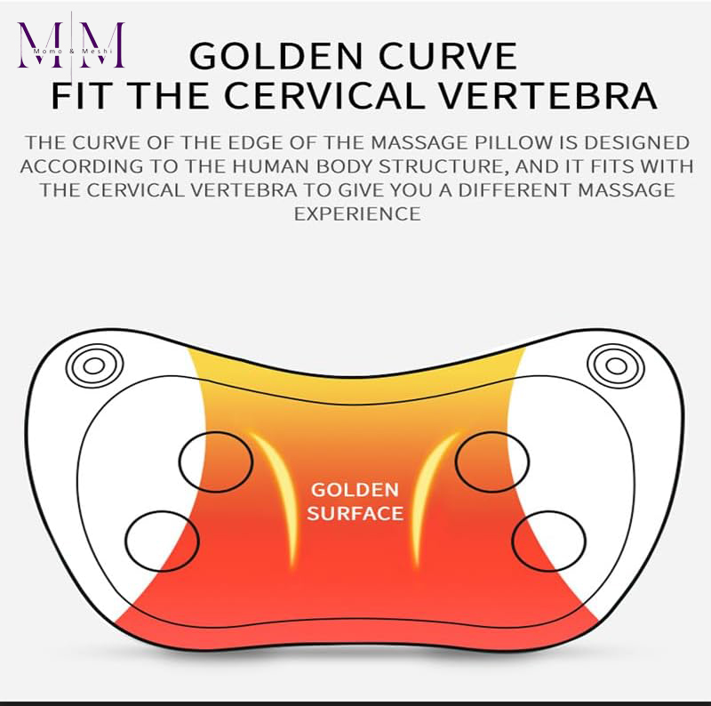 Head Neck Body Massage Pillow Heating Kneading Home Car Dual Use Body Cervical Lumbar Waist Leg Pain Relief Massager Health Care Back Massage Pillow with Heating Function - Electric Shiatsu Neck Masager Cushion Relax Neck / Back / Shoulder Cushion Muscle